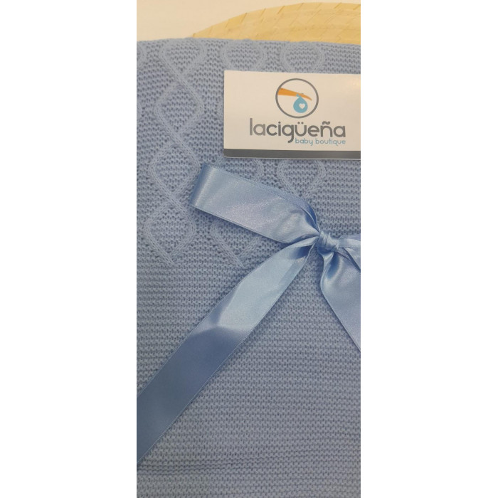 CHAL LANA CENTRO ROMBOS AZUL