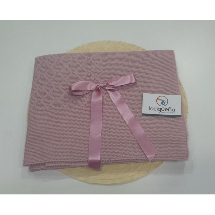 CHAL LANA CENTRO ROMBOS ROSA EMP