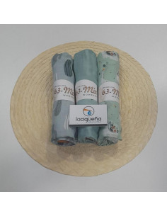 PACK 3 GASAS ESTAMPADO VERDE