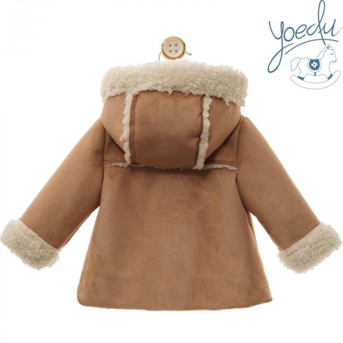 ABRIGO DOBLE FAZ CAMEL BORREGUILLO...