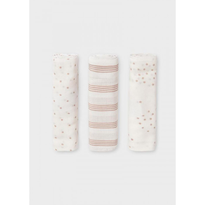 PACK 3 GASAS ALGODON BEIG 60*60 MAYORAL