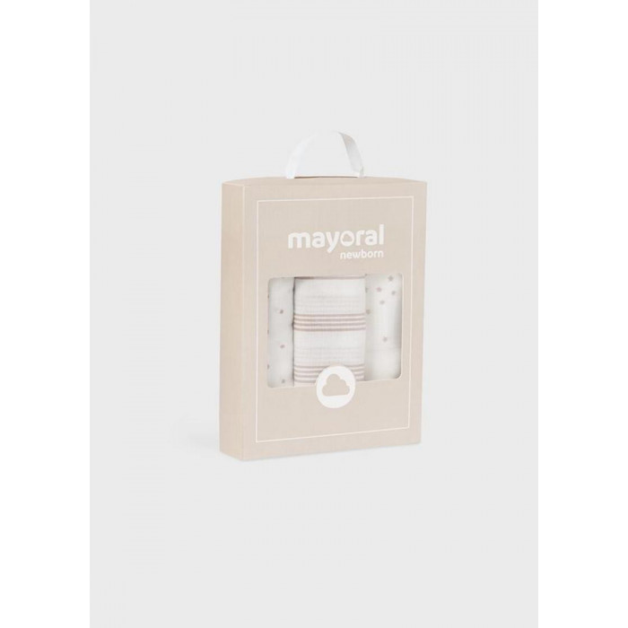 PACK 3 GASAS ALGODON BEIG 60*60 MAYORAL