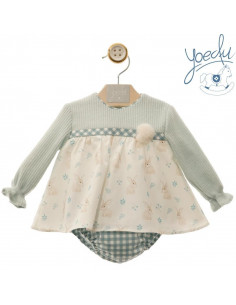 VESTIDO M/L CONEJITOS+BRAGA...