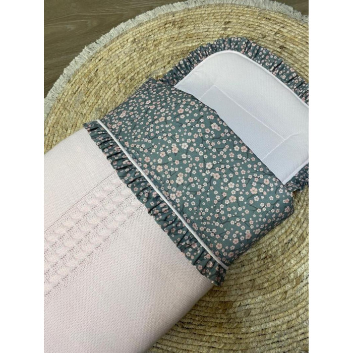 SACO CAPAZO 269 FLORES GRIS ROSA...