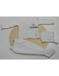 CONJ.3P LANA HOJAS BLANCO