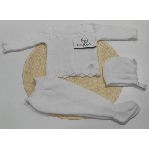 CONJ.3P LANA HOJAS BLANCO