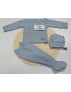 CONJ.3P LANA HOJAS CIELO