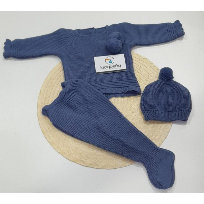 CONJ.3P LANA POM POM INDIGO