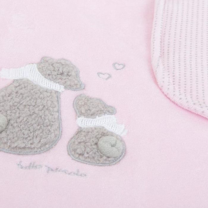 MANTA TUNDOSADO ROSA AMOROSO GRIS