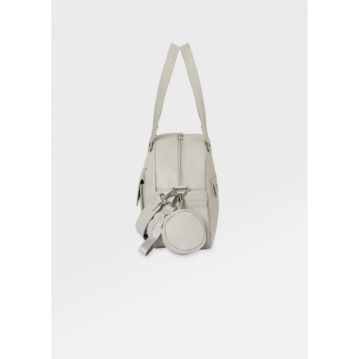 BOLSO SILLA PIEL GRIS CON ACCESORIOS...