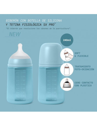 BIBERON SILICONA FIS SX PRO 240ML...