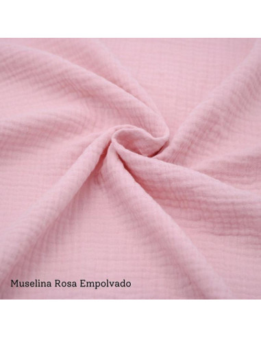 ARRULLO MUSELINA CON VOLANTE ROSA