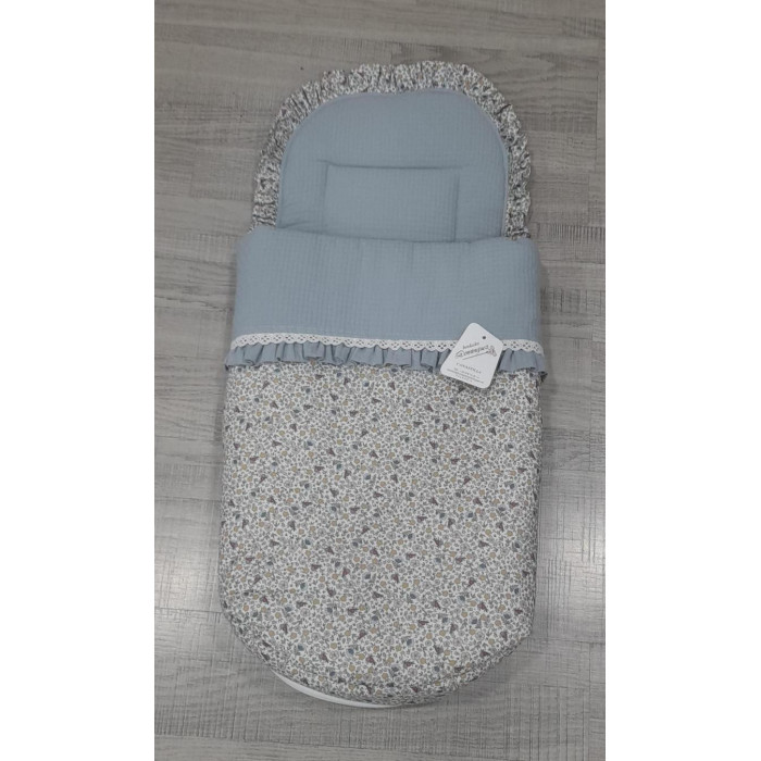 SACO CAPAZO 843 FLORES AZUL 201 AZUL