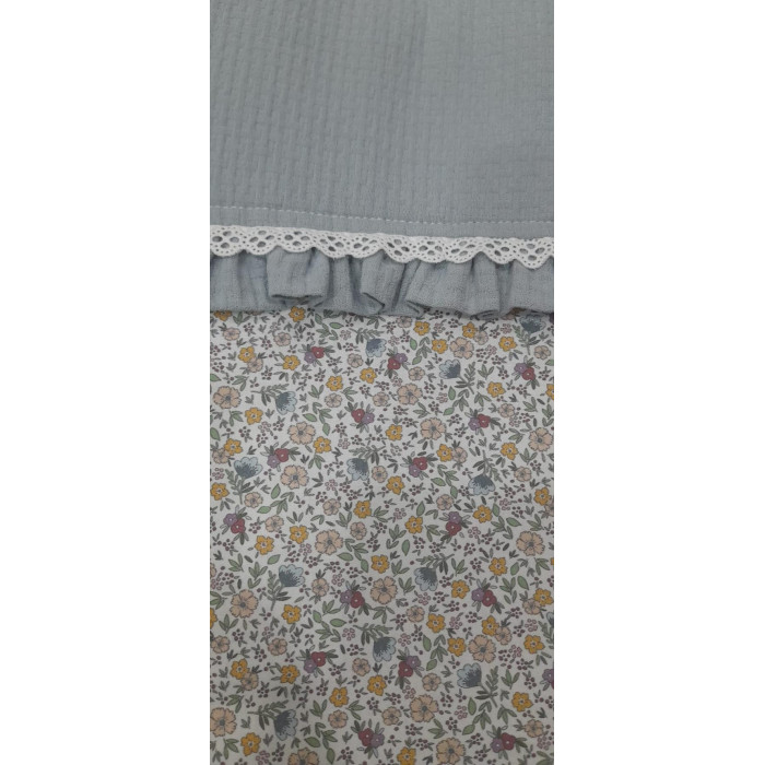 SACO CAPAZO 843 FLORES AZUL 201 AZUL