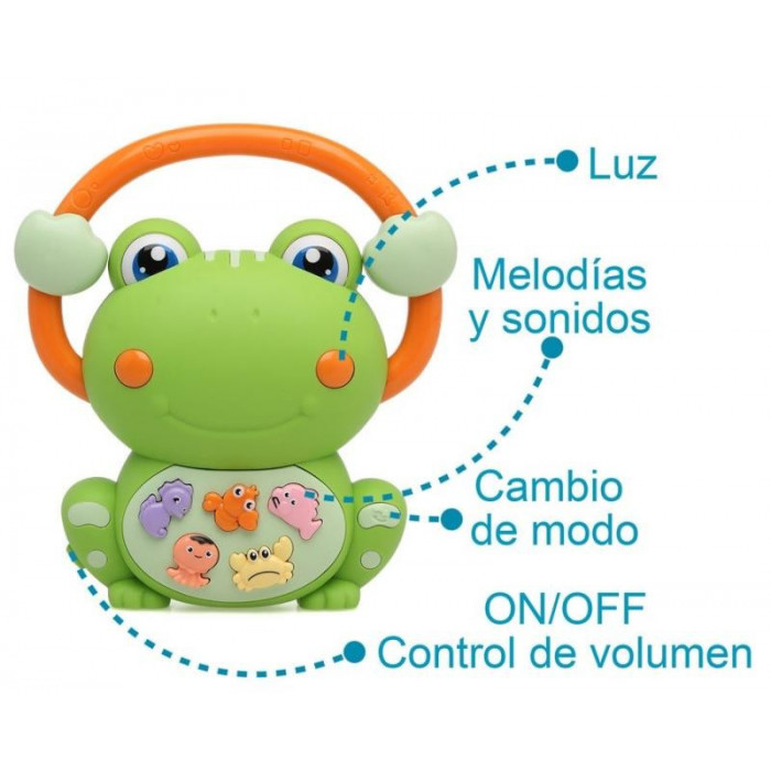 RANA MUSICAL VERDE KIO KIDS