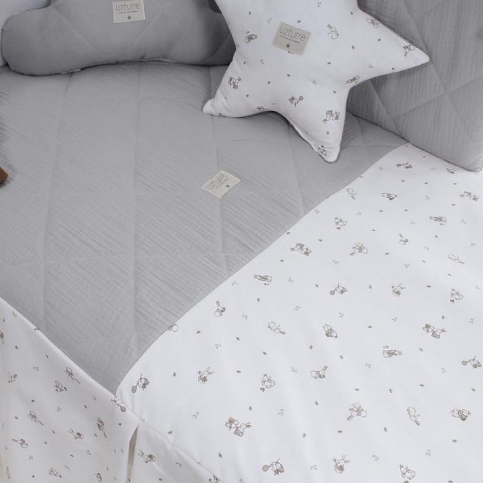 EDREDÓN + PROTECTOR MARCIAL GRIS UZTURRE