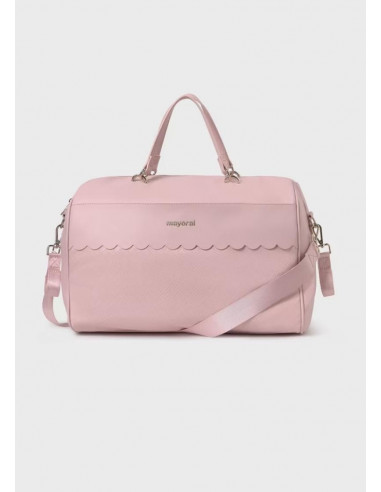 BOLSO SILLA PIEL TRENZADO ONDAS ROSA...