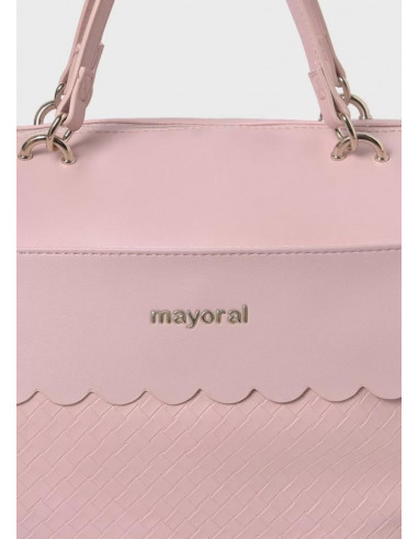 BOLSO SILLA PIEL TRENZADO ONDAS ROSA...