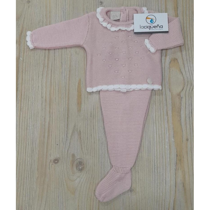 CONJUNTO HILO MANGA LARGA ROSA EMP...