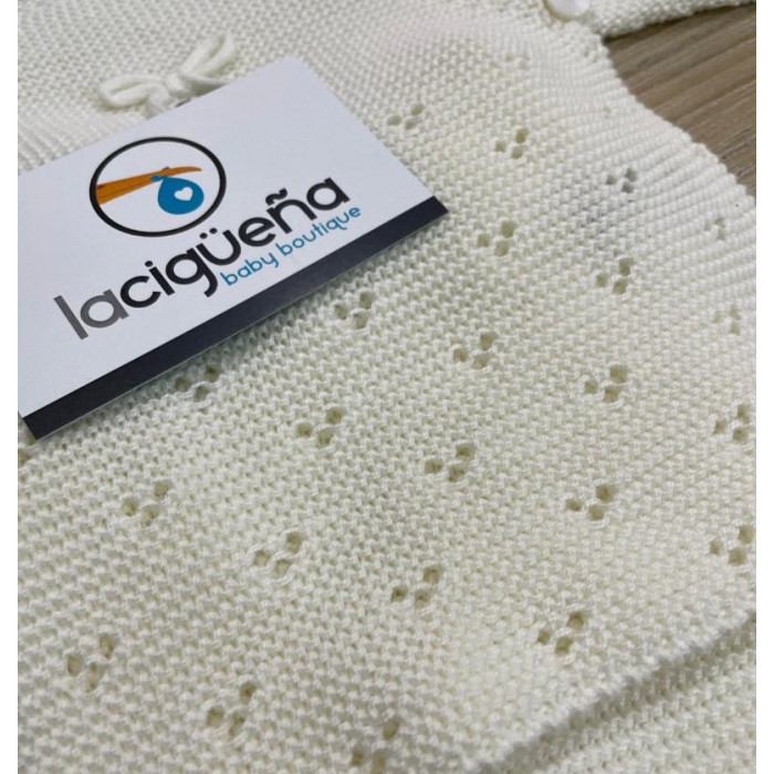 CONJUNTO 3 PIEZAS HILO CALADO LATERAL...