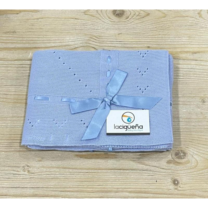 CHAL HILO ALGODON PASACINTAS AZUL EMP