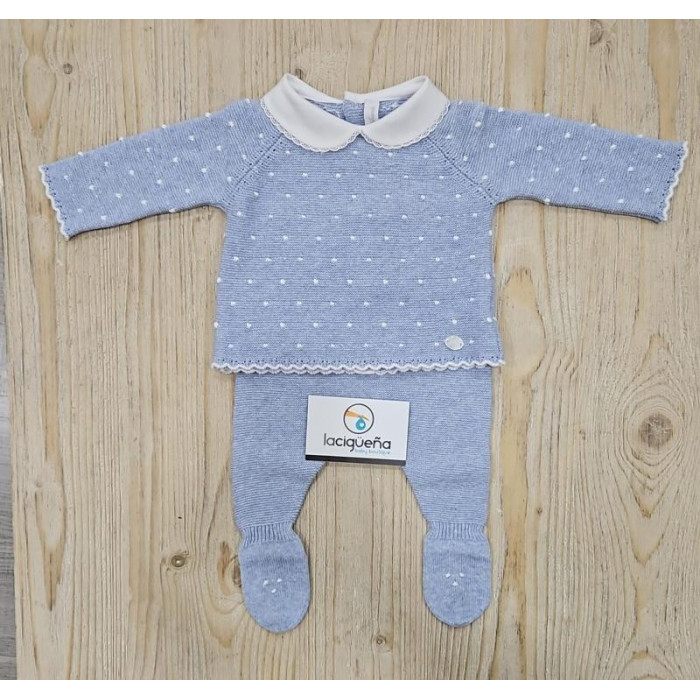 CONJUNTO HILO MANGA LARGA AZUL...