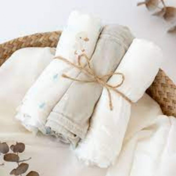 PACK 3 GASAS BAMBU PATITOS BEIG 70*70...