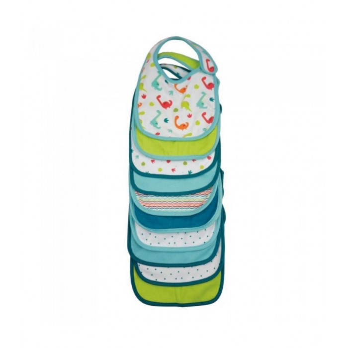 PACK 10 BABEROS DINO AZUL OLMITOS