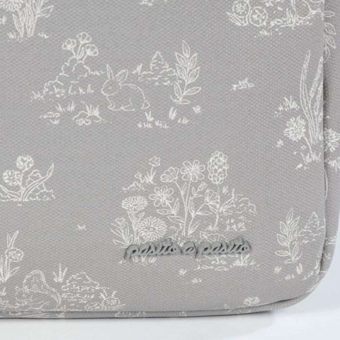 BOLSO SILLA PIEL TOILE DE JOUY GRIS...