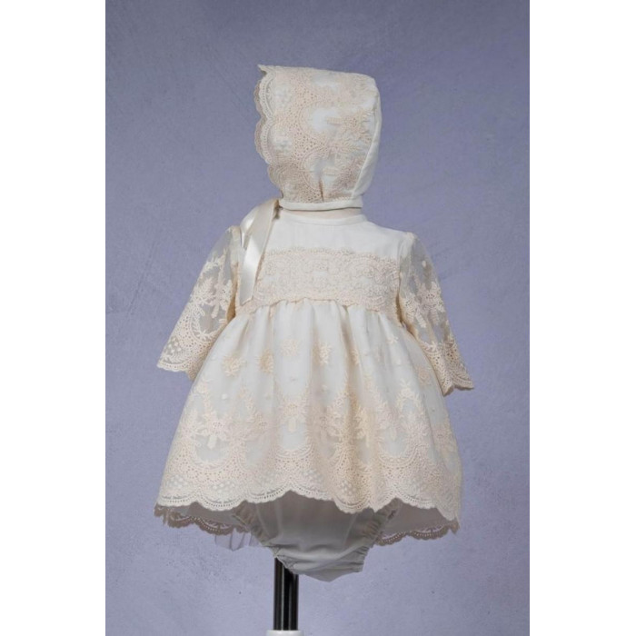 VESTIDO MEDIA MANGA CON BRAGA Y GORRO...