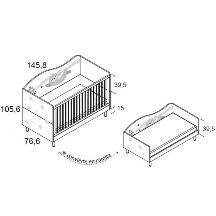 CUNA CAMA 140*70 PEREZOSO MR. WONDERFUL