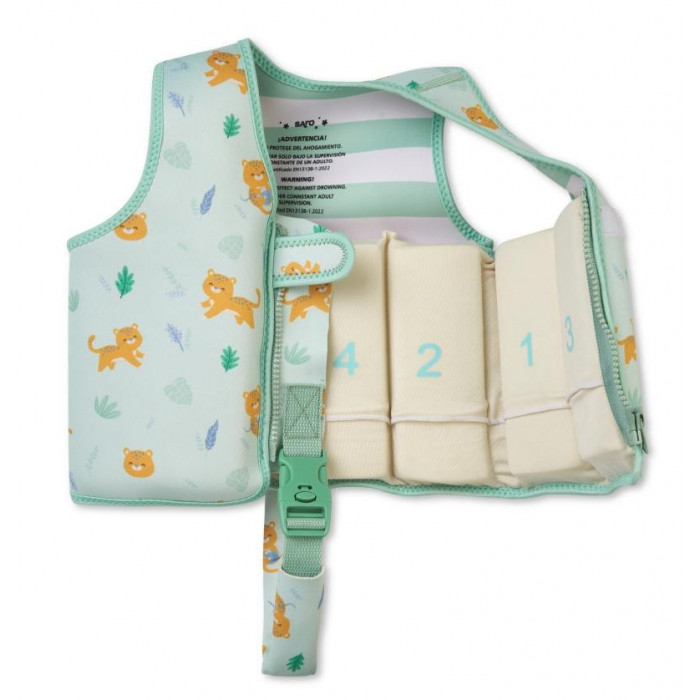 CHALECO FLOTADOR JUNGLE VERDE 3-6...