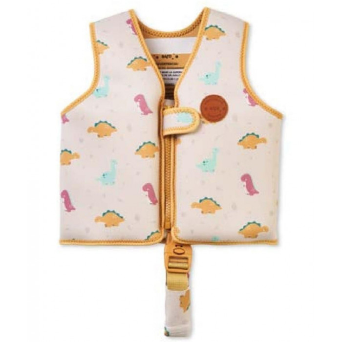 CHALECO FLOTADOR WILD DINOS MOSTAZA...