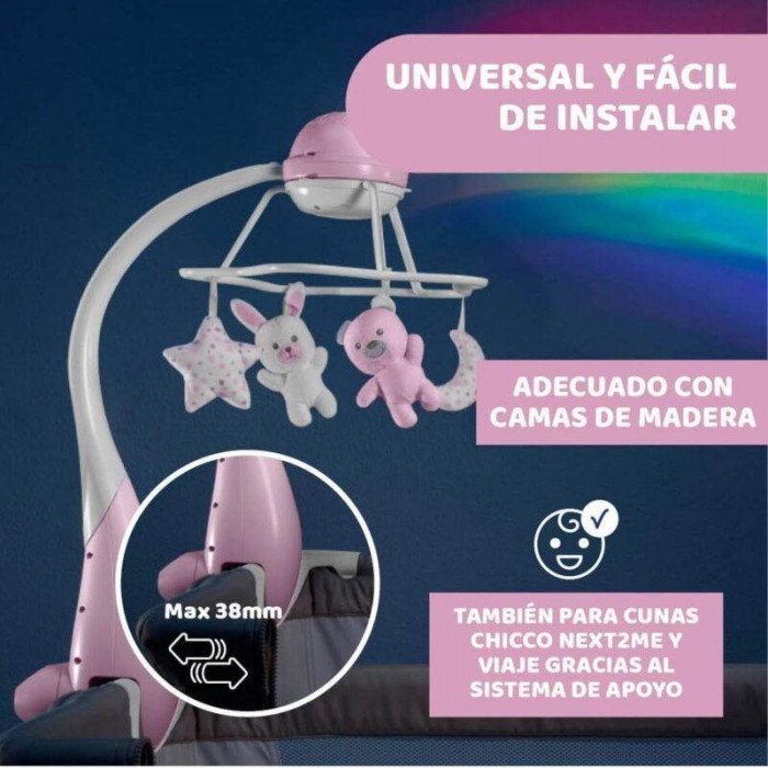 MUSICAL CUNA TOY RAINBOW ROSA CHICCO