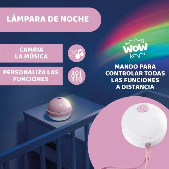 MUSICAL CUNA TOY RAINBOW ROSA CHICCO