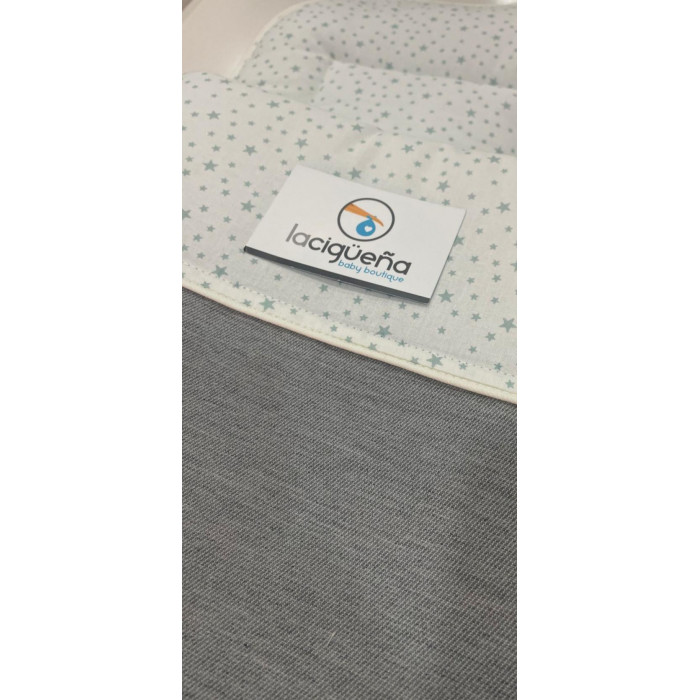 SACO CAPAZO STAR VERDE LONA GRIS