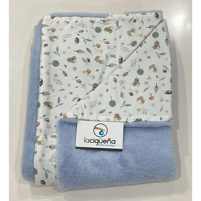 MANTA REVERSIBLE ROQUE PELITO AZUL...