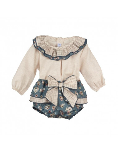 CAMISA VOLANTE NIÑA+BRAGUITA LAZO...