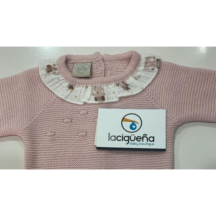 JERSEY LANA+RANITA CON GORRO ROSA...