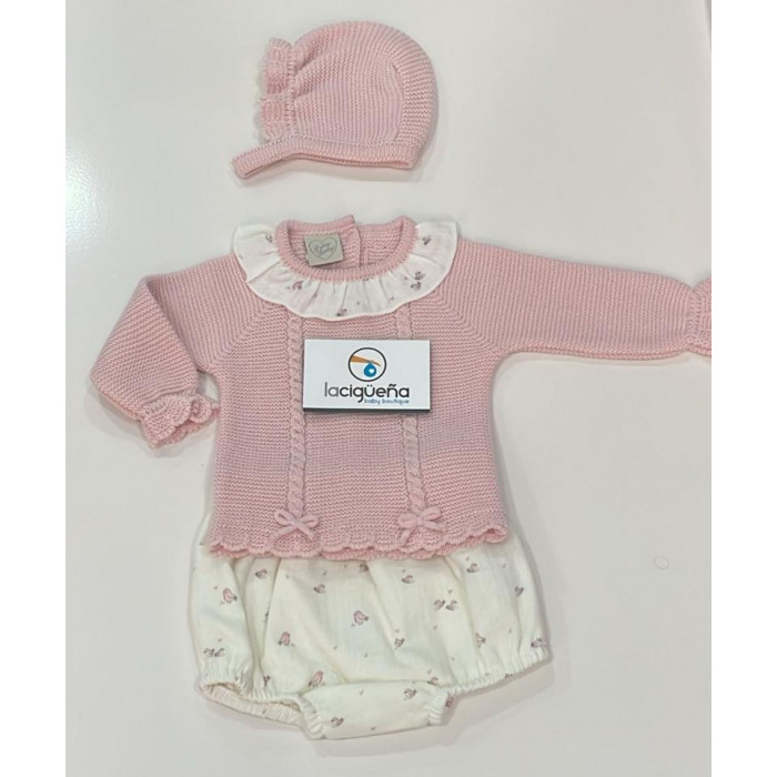 JERSEY LANA+RANITA CON GORRO ROSA...