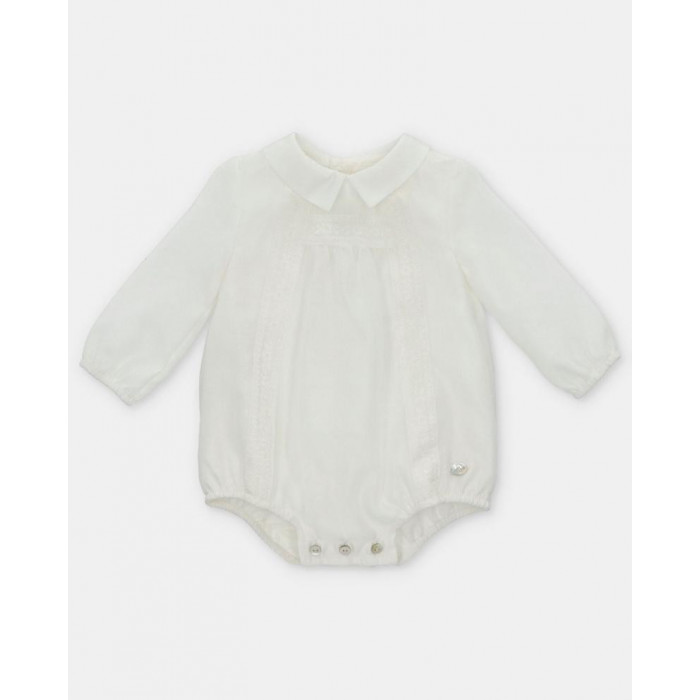 PELELE MANGA LARGA CON GORRO ORGANDI...