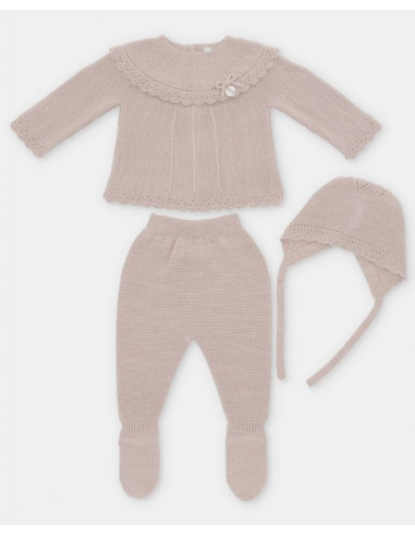 CONJUNTO LANA PEONIA ROSA PALO MARTIN...