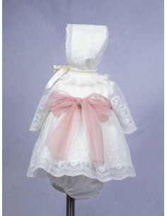 VESTIDO CON GORRO BEIG TUL...