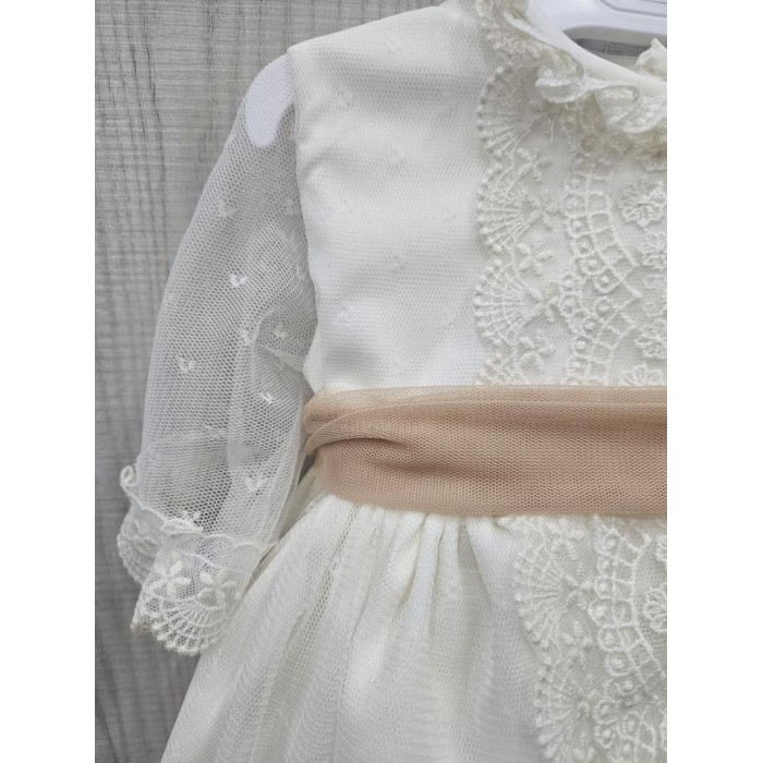 VESTIDO CON BRAGA Y GORRO GILDA BEIG...