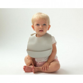 BABERO SILICONA GRIS KIO KIDS