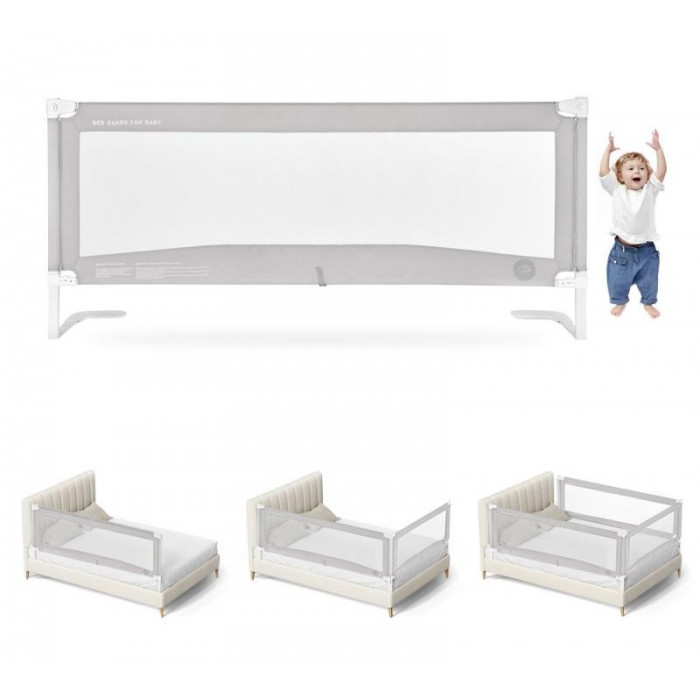 BARRERA CAMA 150CM ALTO 90CM GRIS...