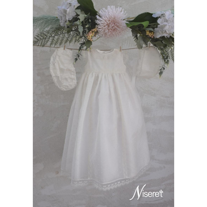 FALDON SIN MANGA+GORRO PLUMETI BEIG...