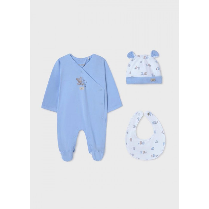 PELELE ALGODON CON GORRITO Y BABERO...