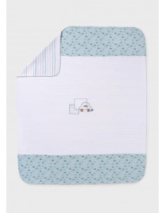 ARRULLO ALGODON COCHE AZUL...