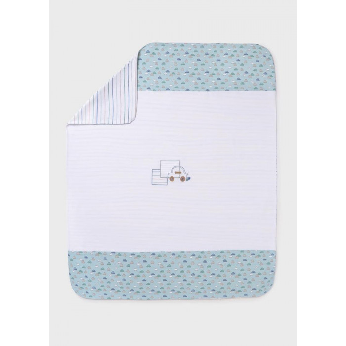 ARRULLO ALGODON COCHE AZUL VERDE MAYORAL